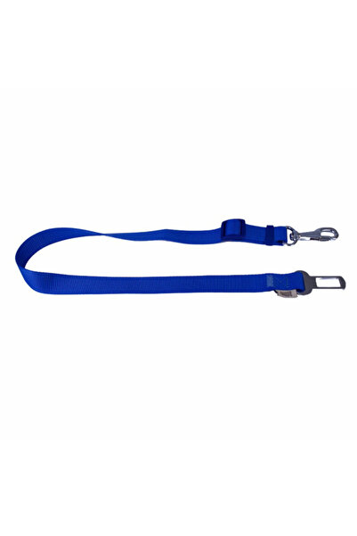 Doggie Woven Dog Walking Leash with Safety Belt Medium Blue 2.5x50-80 Cm