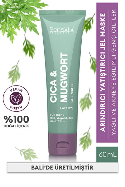 Sensatia Botanicals Yağlı ve Akne Eğilimli Genç Ciltler için Doğal Jel Maske ...