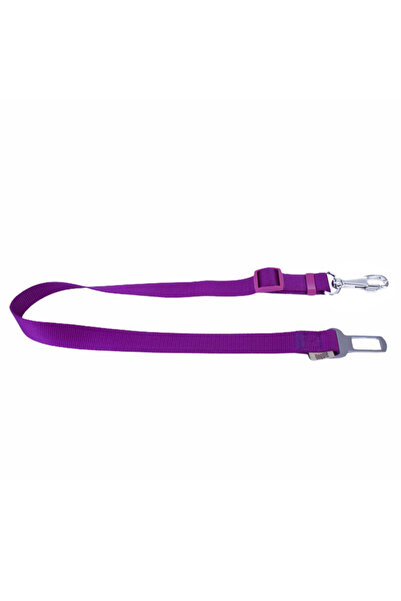 Doggie Woven Dog Walking Leash with Safety Belt Medium Purple 2.5x50-80 Cm