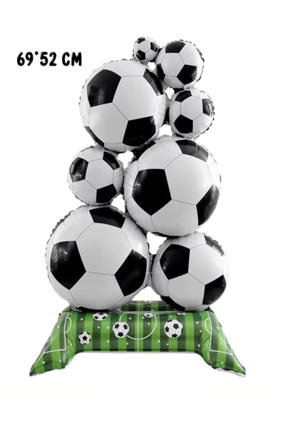 parti pera Ayaklı Futbol Topları Folyo Balon 69*52 cm