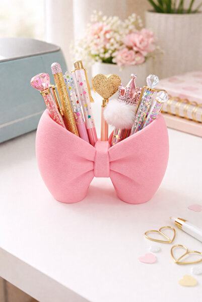 Aves Tasarım Fiyonk Formlu Makyaj, Kalemlik & Masa Düzenleyici