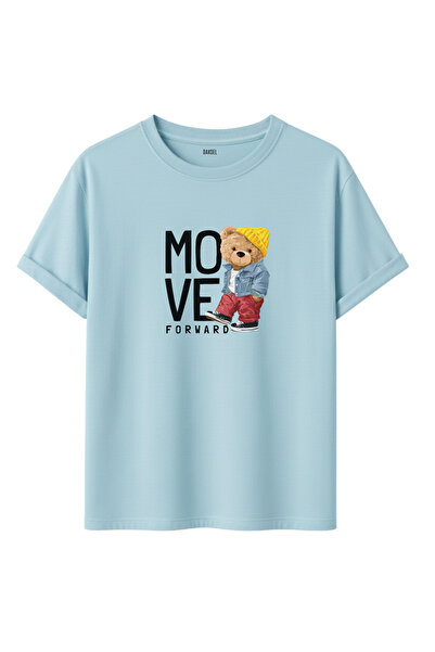 DK DAKSEL Πολύχρωμο μπλουζάκι Move Forward Teddy Bear με τύπωμα 100% βαμβακερ...