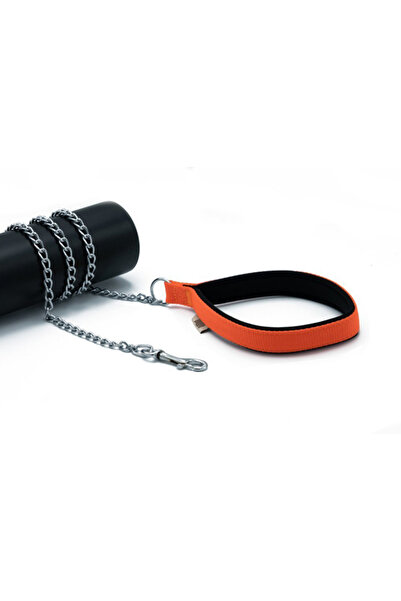 Doggie طوق كلب منسوج مريح برتقالي متوسط 2.5x110 سم