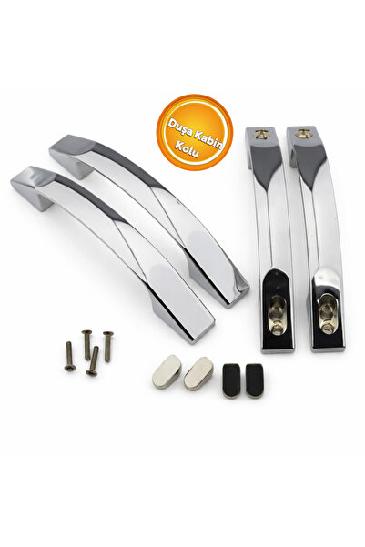 ERCEL Duşakabin Ay Kulp 14-16 cm Ayarlı Krom Duşakabin Cam Kapı Kulpu