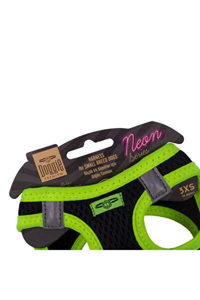 Doggie طوق صدر للكلاب من نوع هافال نسيج نيون صغير Xxxsmall أصفر 22-26 سم