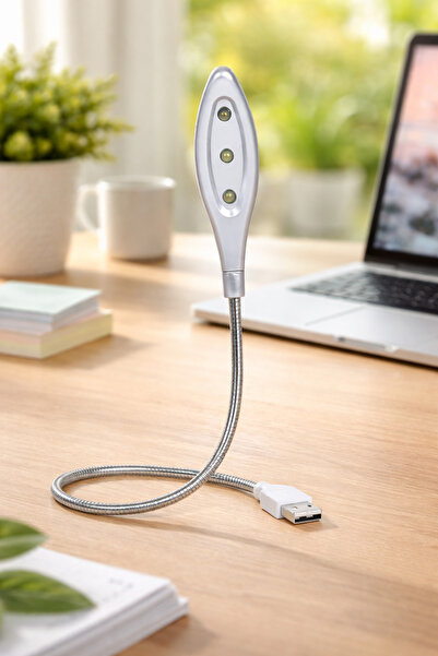 Taimi مصباح LED محمول بمنفذ USB، سطوع عالي، عنق إوزة مرن، 3 مصابيح LED، مصباح...