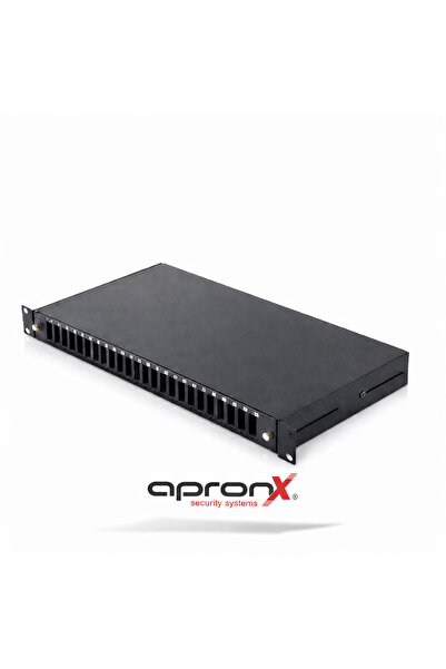 APRONX 24 Port SC DX Fiber optik Patch Panel Kasetli Kızaklı