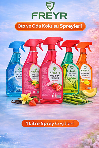FREYR Mango Kavun + Okyanus + Özel Bambu + Çilek Sakız + Vanilya Çilek Oda Ot...