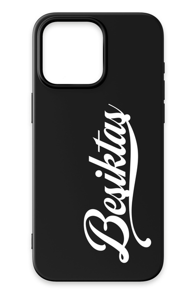 Beşiktaş iPhone 15 Pro Uyumlu Beşiktaş El Yazılı Siyah Telefon Kılıfı