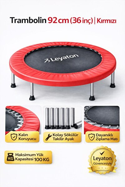 Leyaton 92 CM DELUXE TRAMBOLİN (KIRMIZI)