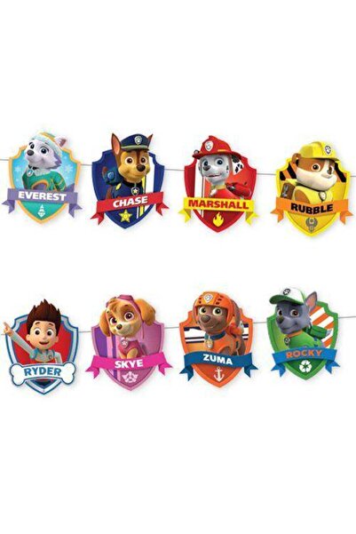 Parti Dükkanım Dekoratif banner PAW PATROL 8figür 145x17CM