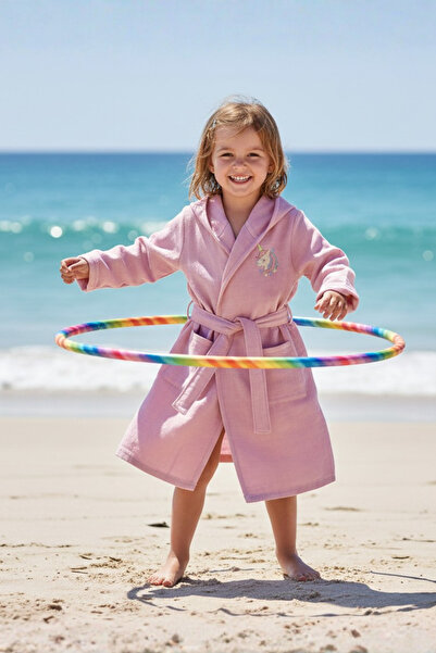 Miespiga Unicorn Nakışlı Çocuk Müslin Bornoz