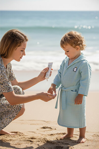 Miespiga Penguin Kids Muslin Bathrobe