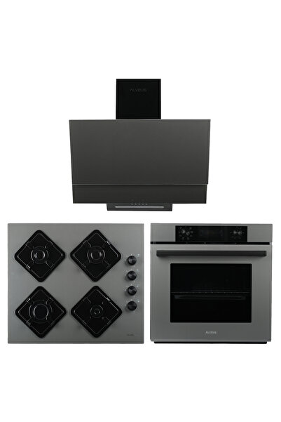 Alveus Gri Cam Dijital/dokunmatik 3'lü Ankastre Set (f17-gls640-mfa627)