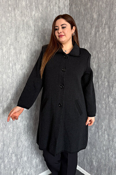 ModaPlaza Women's Zigzag Pattern Long Knitwear Cardigan