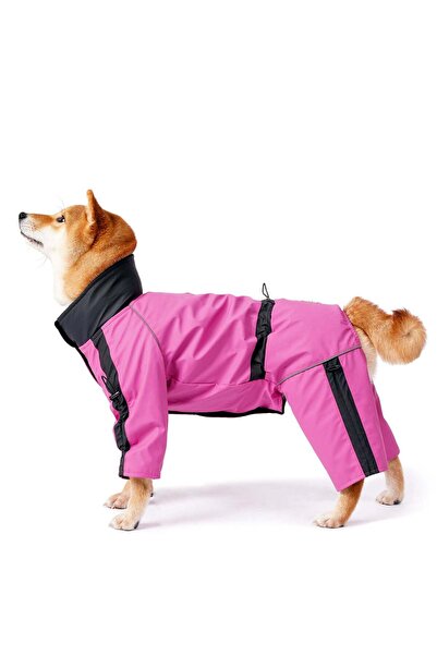 İçi Polarlı Su Geçirmez Dişi Köpek Tulumu Pembe