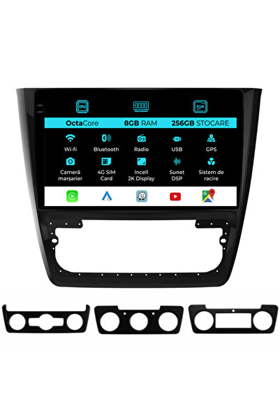 NavStore Navigatie Dedicata Skoda Yeti (2009-2017), 2K, 8Gb Ram, 256Gb Stocar...