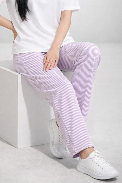 OMG Premium Fitilli Doku Eşofman Altı Lastikli Bel Cepli Düz Kesim Diz Yapmaz...