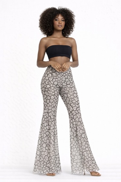 DEEP BEACH Dantel Ispanyol Cuffed Unlined Trousers