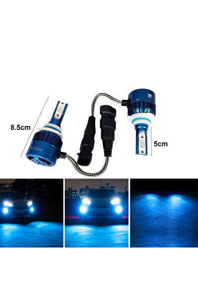 autogp 9006 led xenon far aydınlatma seti şimşek etkili deli mavi glv 30.000K