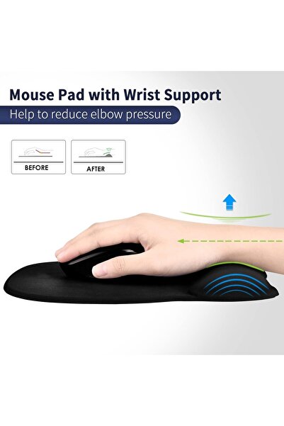 ATAELEKTRONİK Çok Kaliteli Sağlam Jel Yastıklı Bilek Destekli Silikon Jel Oyu...