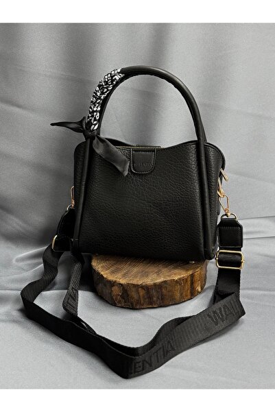 BENAHOLL حقيبة يد نسائية فايين ديلي فولار كوت جلد - TA0010 أسود