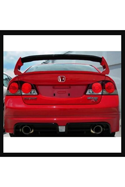 autogp Honda civic fd6 uyumlu bagaj üstü spoiler yüksek oval 4 parça boyasız ...
