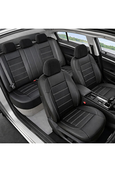 SMARTIC Huse scaune auto Smartic, Insertii piele perforata S02, 11 piese, com...