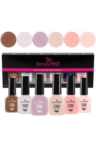 SensoPRO Milano Σετ 6 ημιμόνιμων βερνικιών νυχιών CIAO One Step 7ml SensoPRO ...