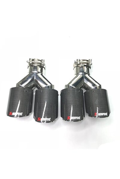 Akrapovic Akrapoviç Akrapoviç Egzoz Ucu Karbon Çift Çıkış Açılı 2adet Dual 90...
