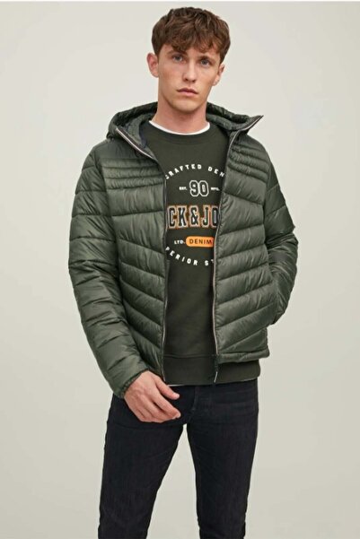 Jack & Jones Ανδρικό παλτό με κουκούλα Puffer - 12211785