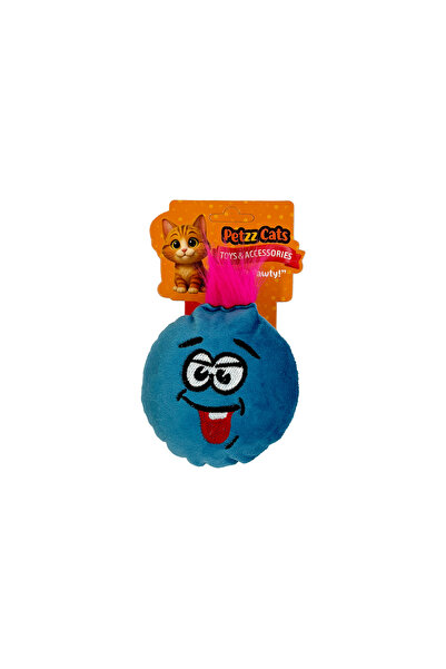 Petzzcats لعبة القط القطيفة مينو ماتاتابي مع صوت خشخشة، لون أزرق، 13×11 سم
