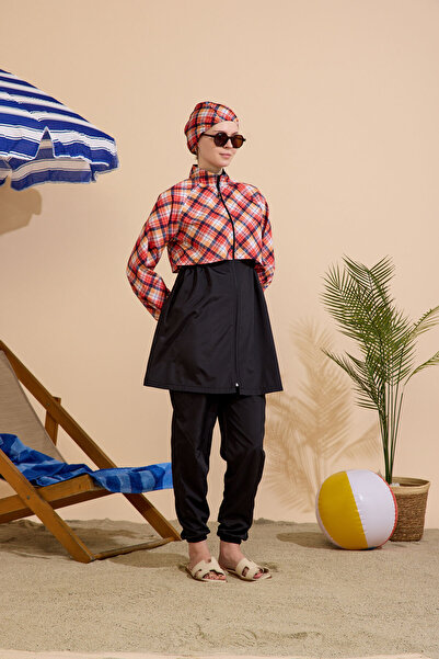 GAVLİA Women's Hijab Swimsuit 3-Piece Set - Full Coverage with Zipper..