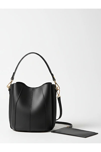 Zuna Studio Geantă de mână și de umăr Olea, cu cusături negre, model portofel