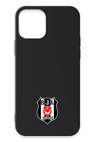 Beşiktaş iPhone 13 uyumlu  Beşiktaş Logo Siyah Telefon Kılıfı