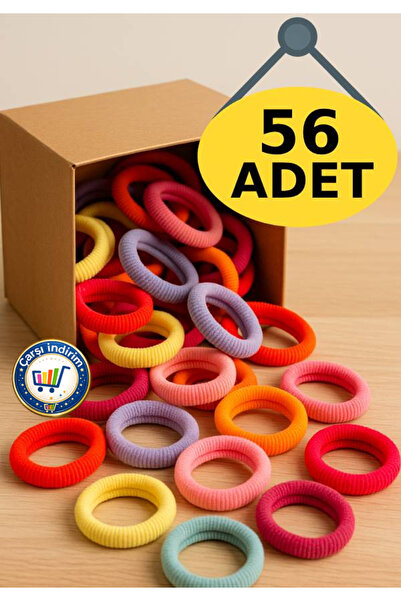 nistabolje Agrafă de păr colorată, 56 bucăți, dimensiune medie, elastică, pen...