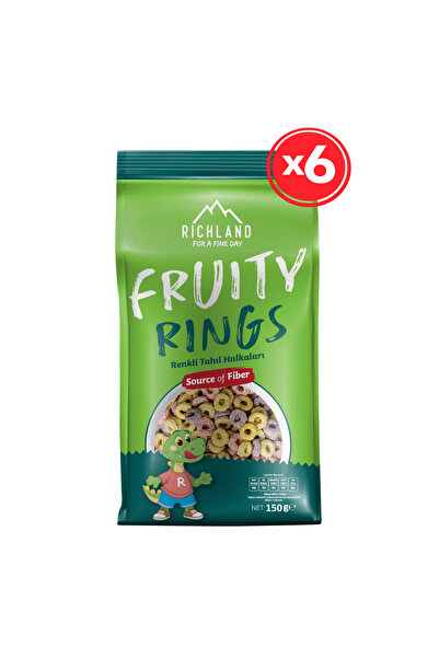 Richland Fruity Rings Renkli Tahıl Halkaları 150 Gr X 6 Adet
