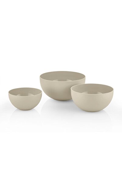 Melkan Home 3’lü Yuvarlak Saklama ve Servis Kase Seti | BPA Free | Mikrodalgaya Uygun 3 Adet Kase Set