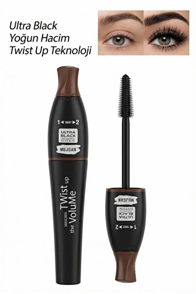 MUJGAN Ultra Black Twist Up Hacim Veren Maskara