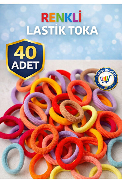 nistabolje مشبك شعر ملون 40 قطعة، مشبك مطاطي متين متوسط ​​الحجم ومرن