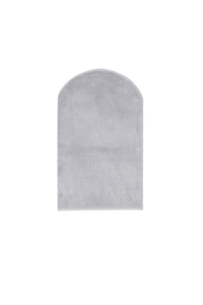 Meta Halı Mt Halı Yıkanabilir Peluş Seccade Overloklu Namazlık Gri