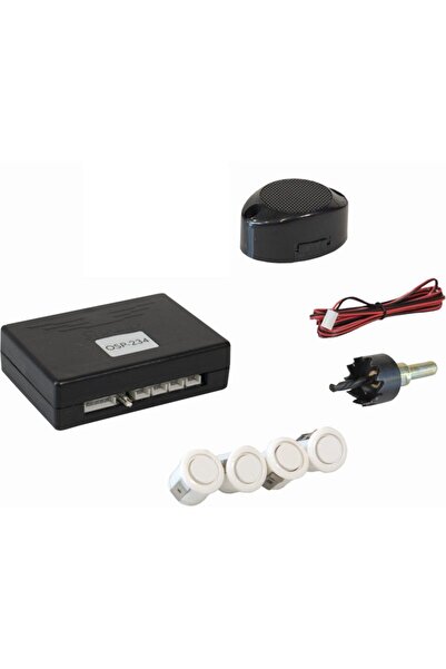 AEM AEMPART Araç geri park sensörü bip bip ses ikazlı beyaz 18mm göz