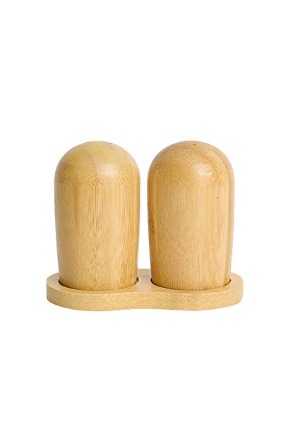 Kitchen Design Lab Bambu Standlı Tuzluk Karabiberlik 2'li Set