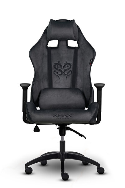 XMAX / Rio Balerion Koyu Gri Kadife Terletmez Kumaş Gaming Oyuncu Koltuğu / 1...