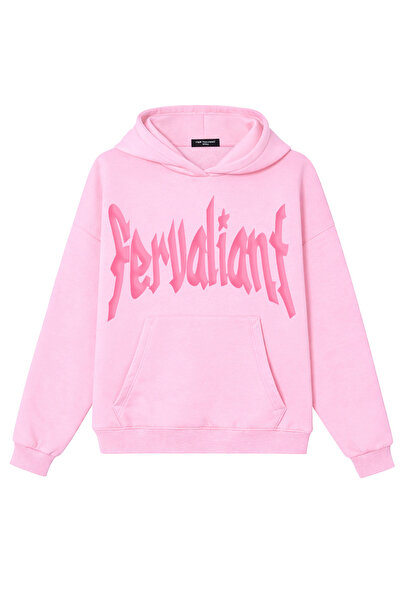 Fer Valiant سويت شيرت ستار باف مطبوع قصة فضفاضة بغطاء رأس للجنسين