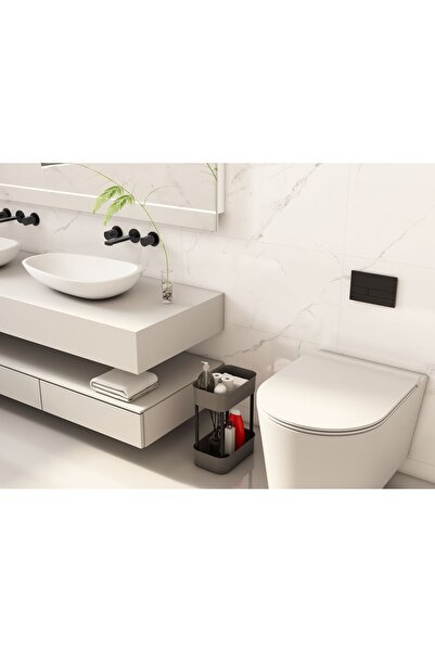 İndecor Houseware Lizbon Çok Amaçlı 2 Katlı Banyo Organizer Düzenleyici Dolap Içi Tezgah Altı TEKERLEKSİZ Organizer