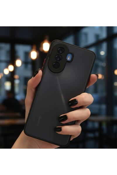 AKSEFİZZ Huawei Nova Y70 Uyumlu Kılıf Mat Buzlu Şeffaf Ince Tasarımlı Kapak