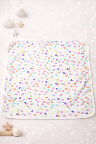 Miniday Baby بطانية مطبوعة على شكل قلب للفتيات الصغيرات حديثي الولادة، مصنوعة...
