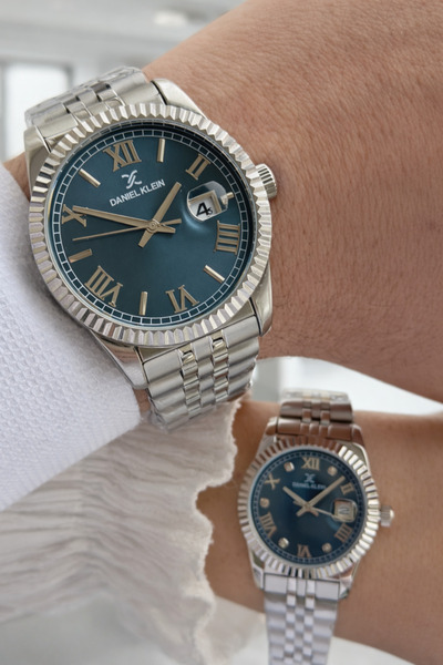 Daniel Klein Bay Ve Çelik Kordon Çiftlere Özel 3 Atm Suya Dayanıklı Cift Saat...