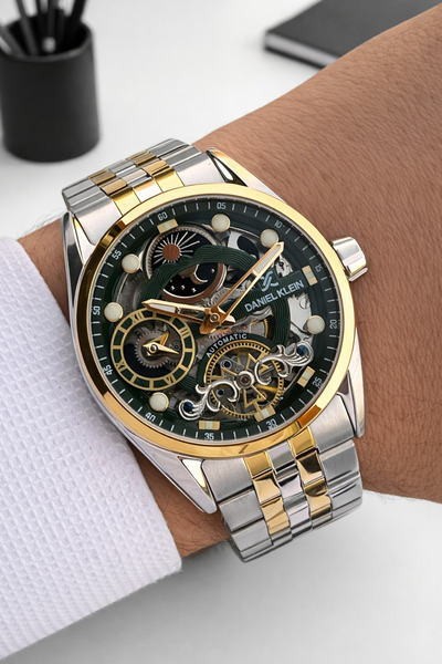 Daniel Klein Otomatik&Kurmalı Ay Ve Güneş Kadran Dual Time Özelikli Erkek Kol...
